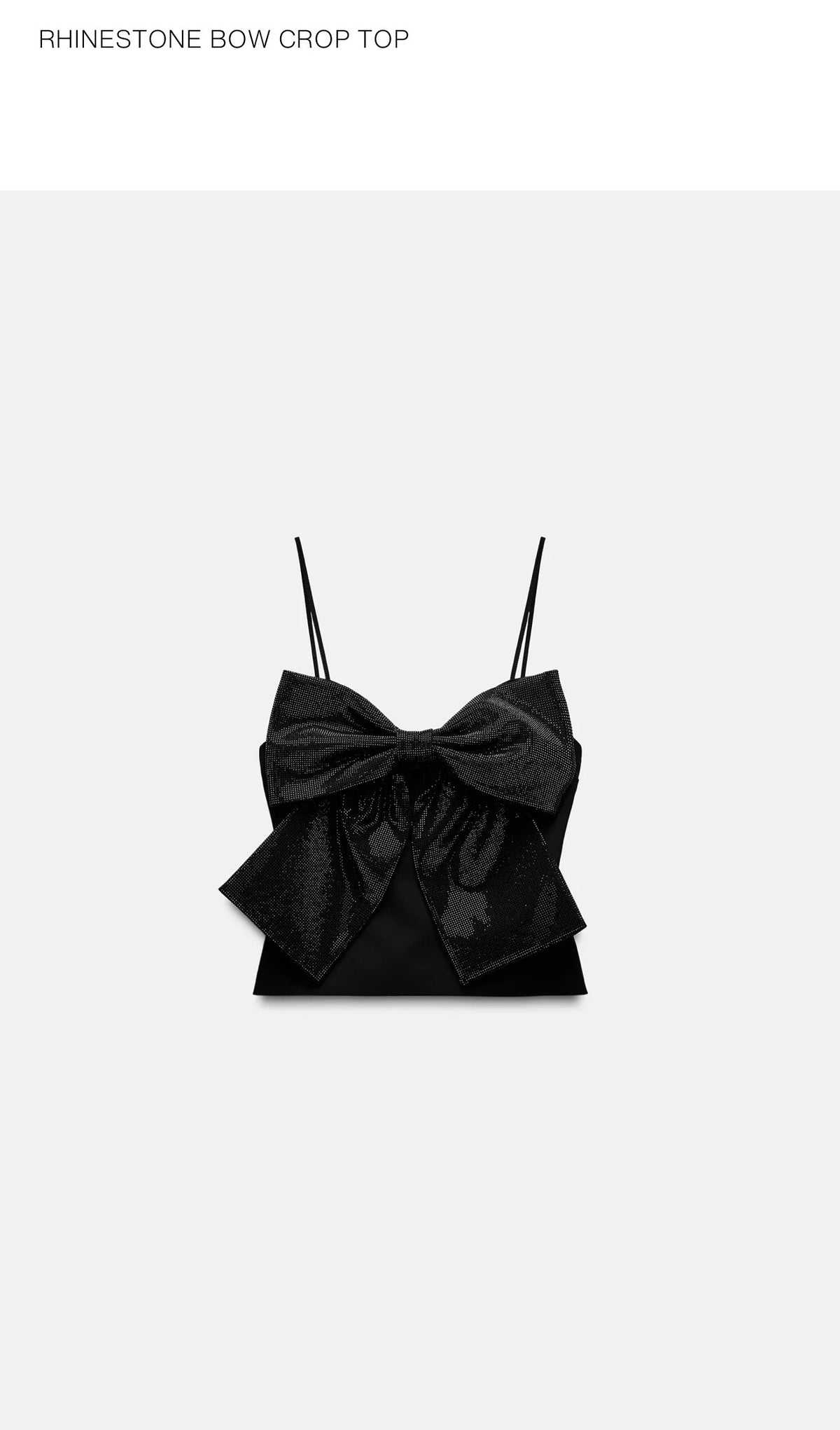 Rhinstone Bow Crop Top