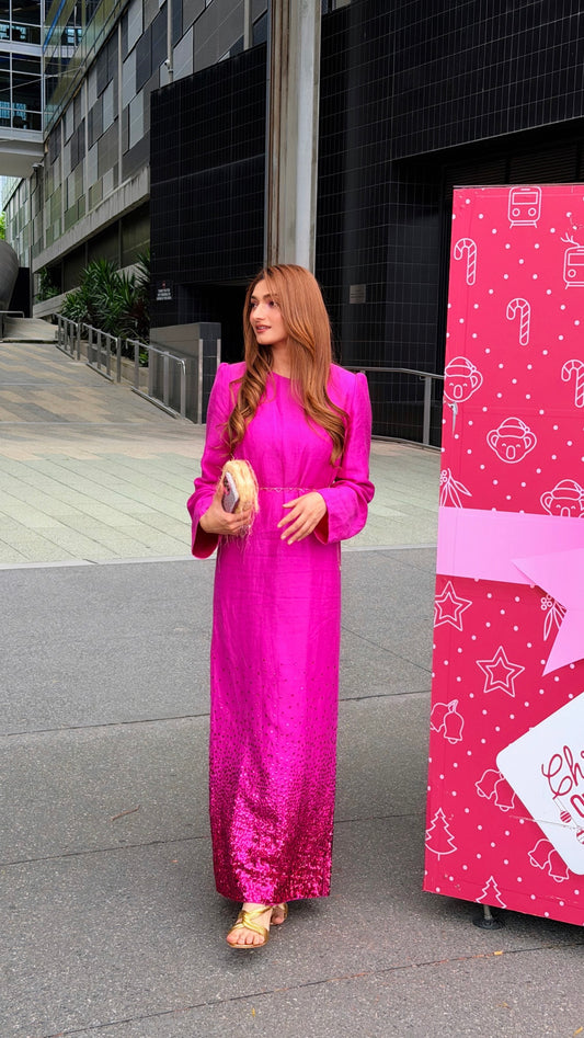 Aje Reflection Sequin Maxi Dress