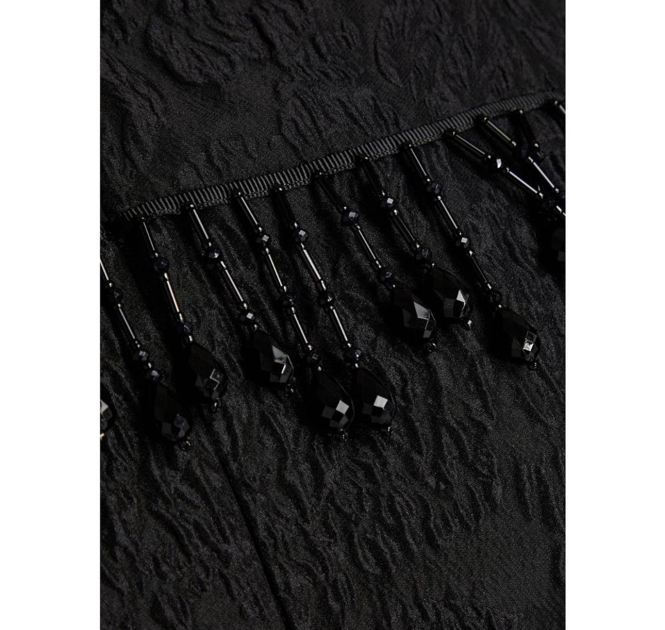 Ganni Organza-Fringe Jacquard Sleeveless Dress
