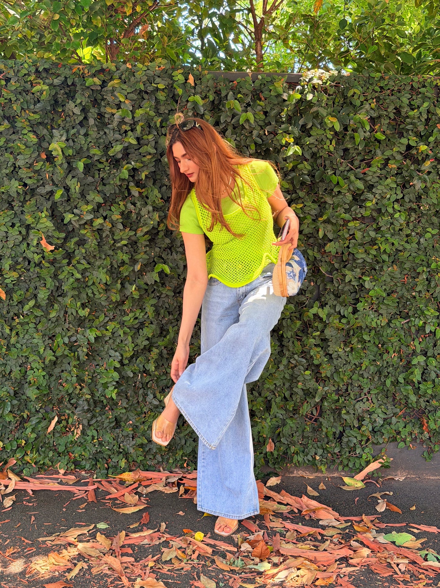 Mesh T-Shirt With Rigid Hem