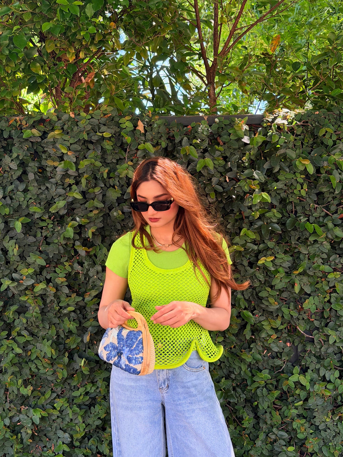 Mesh T-Shirt With Rigid Hem