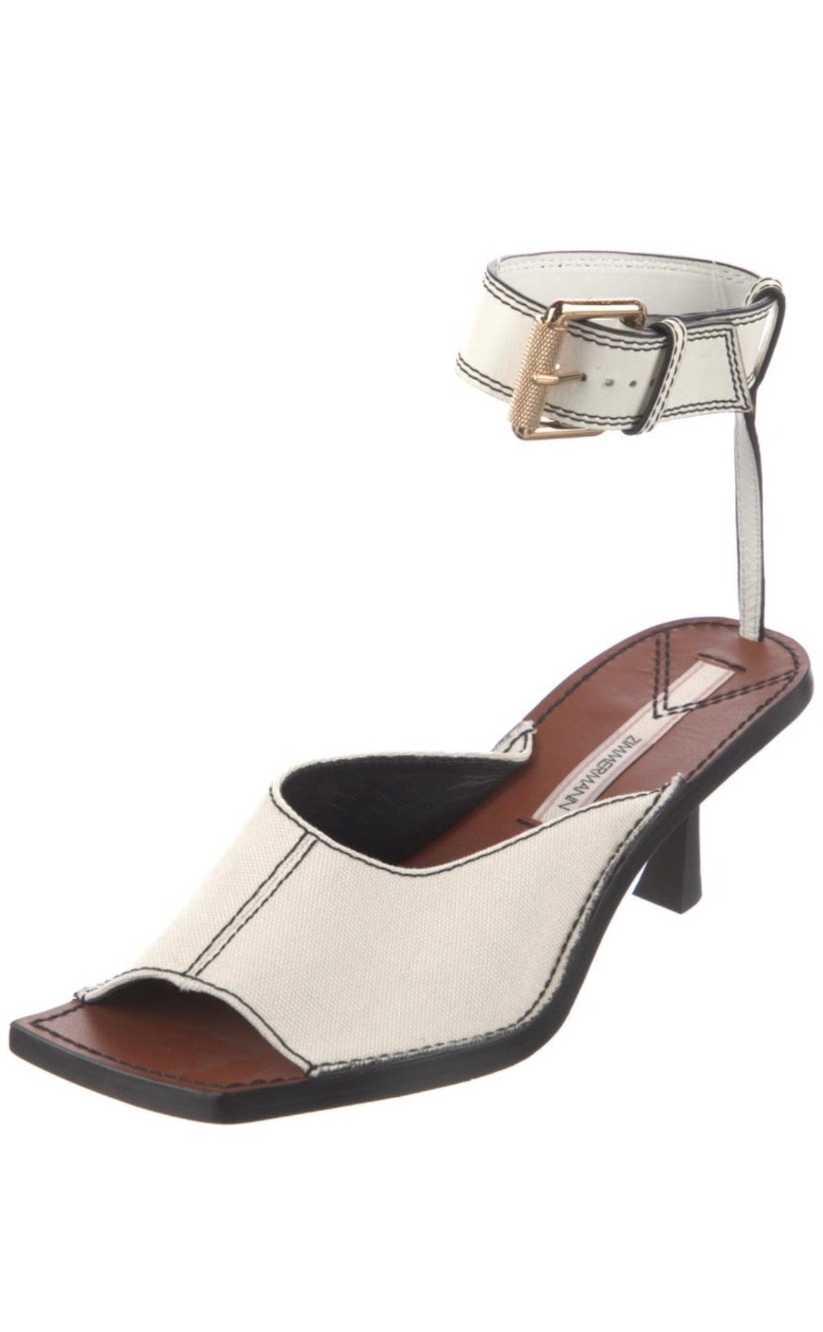 Leather Canvas Heels By Zimmermann