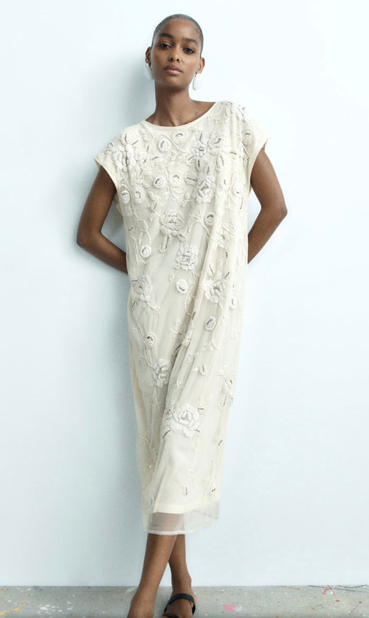 Midi Beaded Knit Dress - Limited Edition