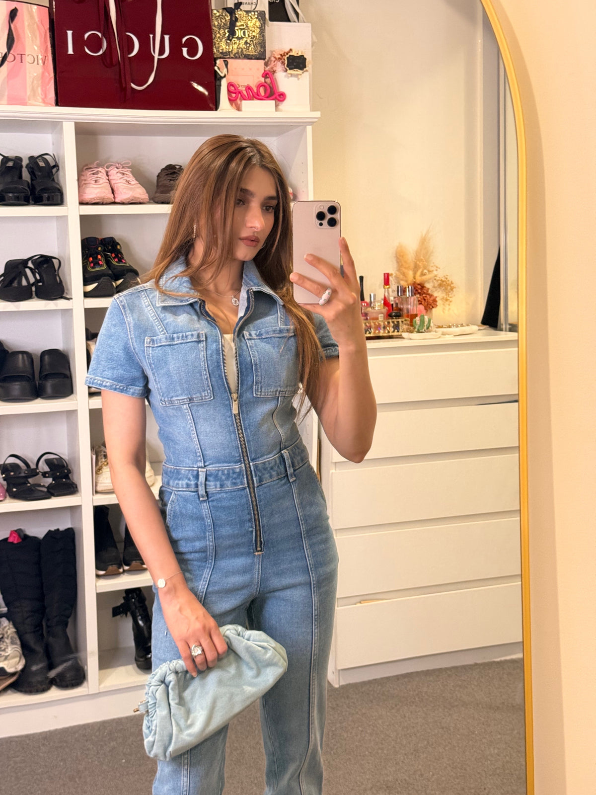Zara Denim Jumpsuit