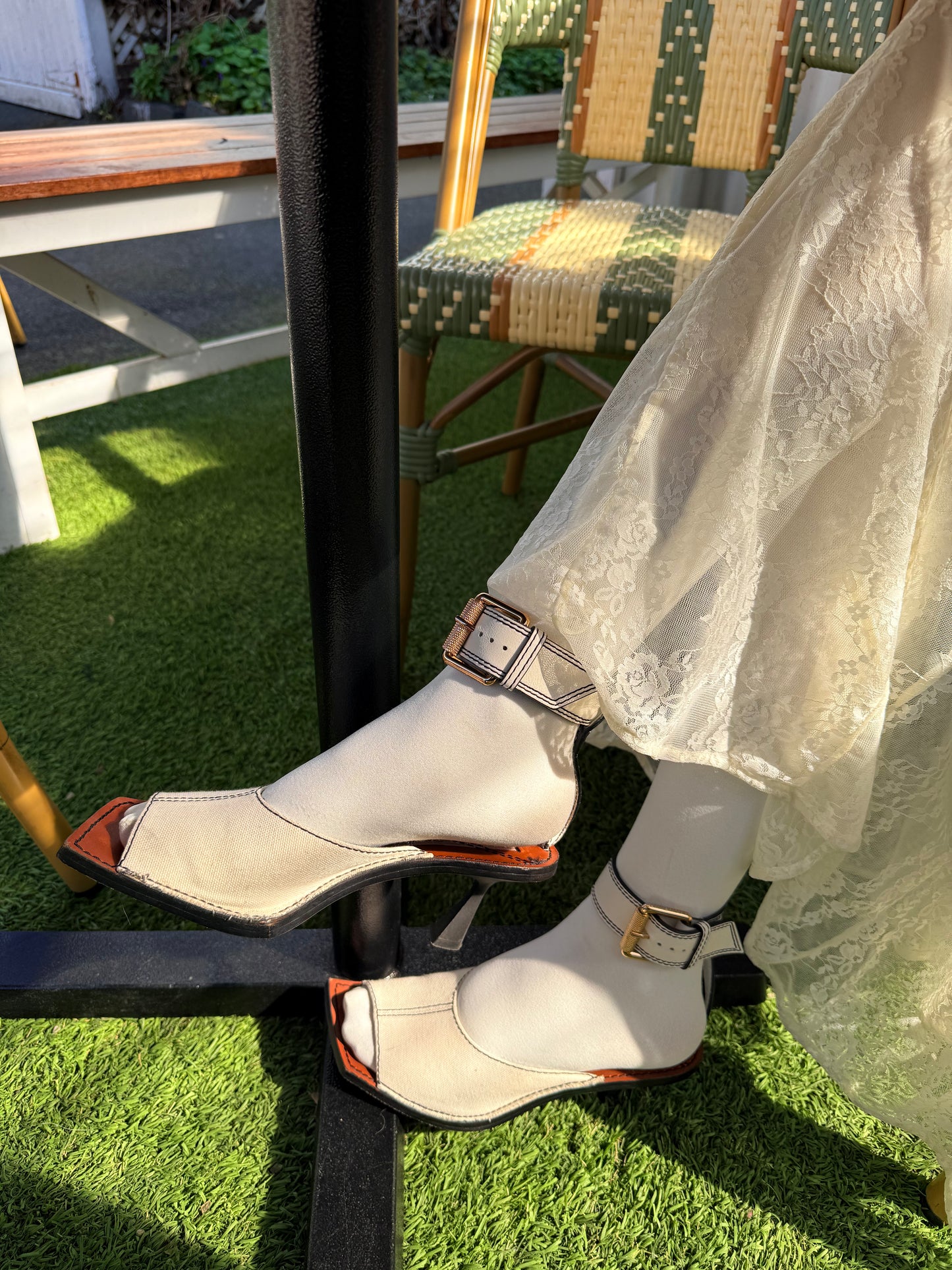 Leather Canvas Heels By Zimmermann