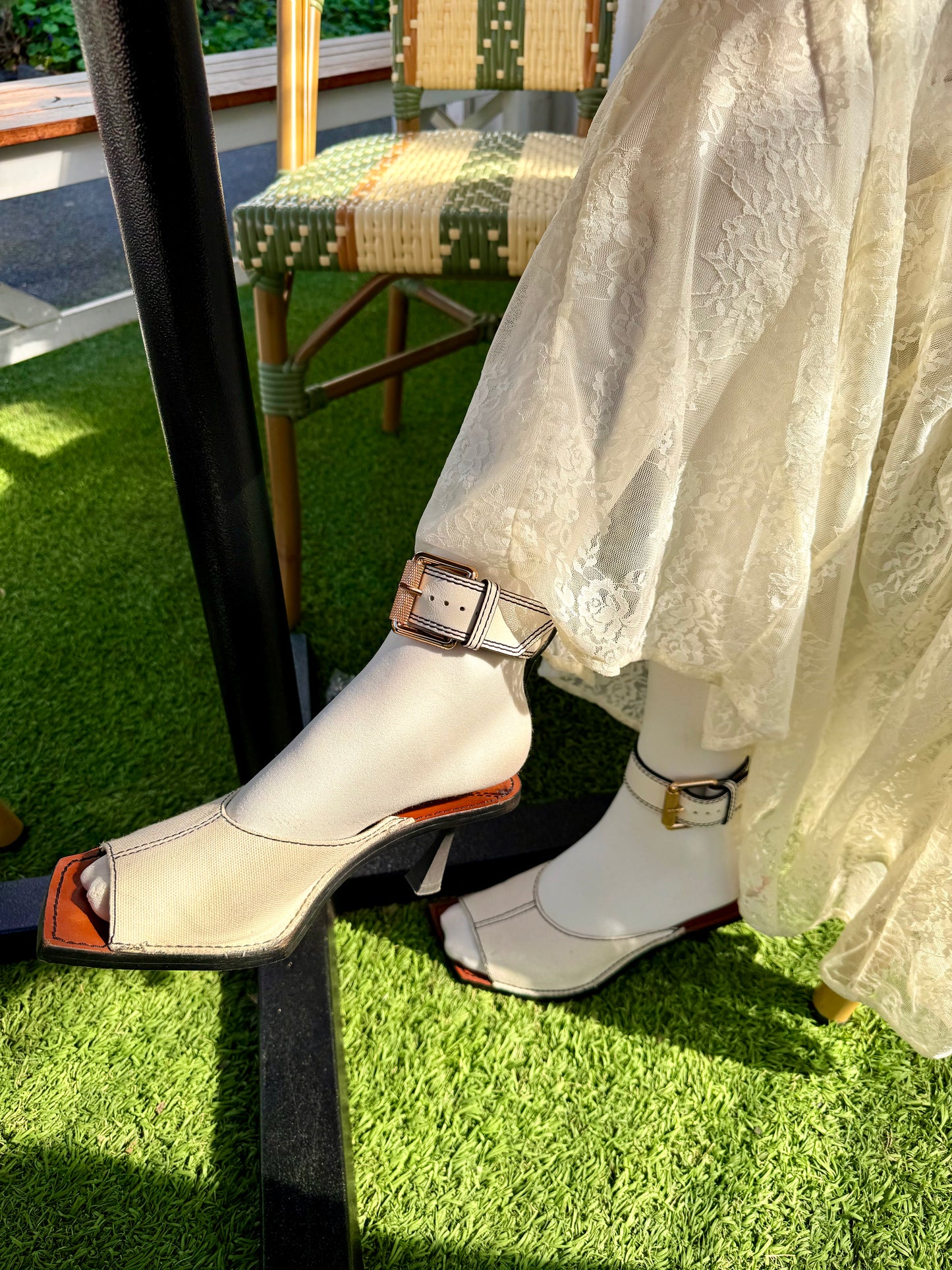 Leather Canvas Heels By Zimmermann