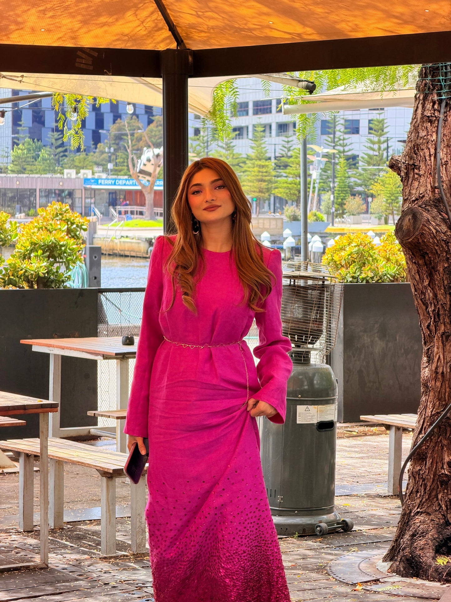 Aje Reflection Sequin Maxi Dress
