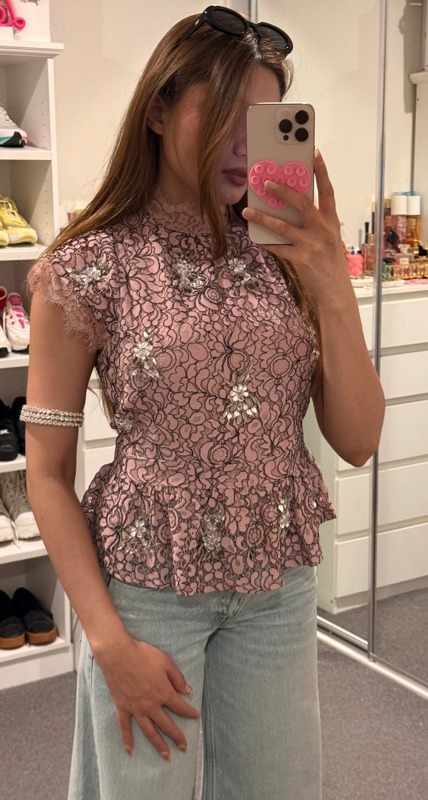 Zara Pink Net Top