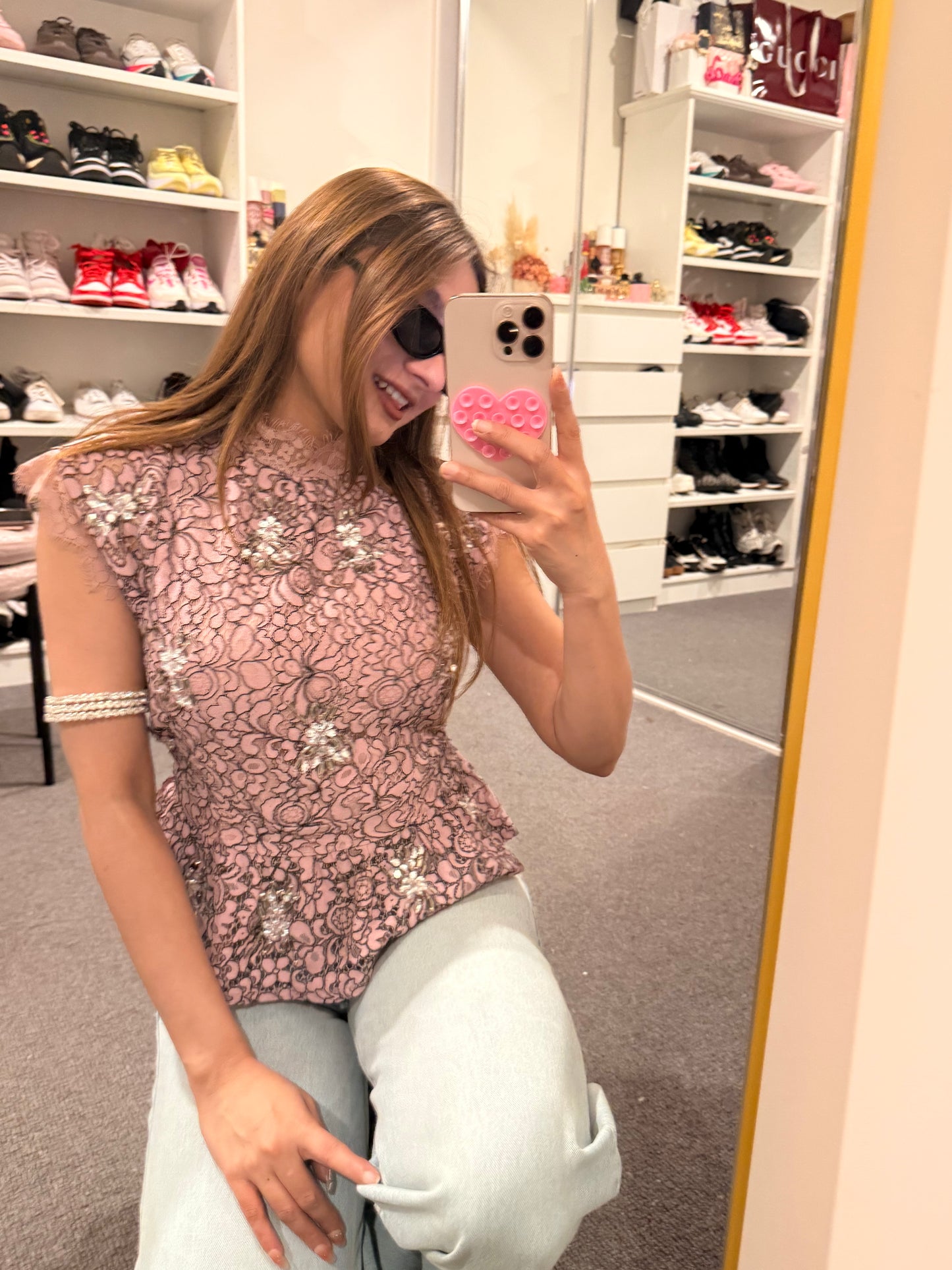 Zara Pink Net Top